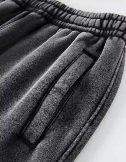 Faded Black Cuffed Sweats