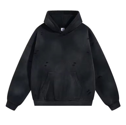 Black Distressed Hoodie