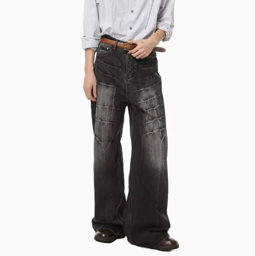 Black Barbed Wash Jeans