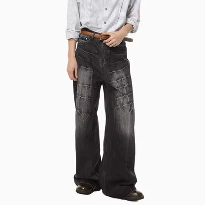 Black Barbed Wash Jeans