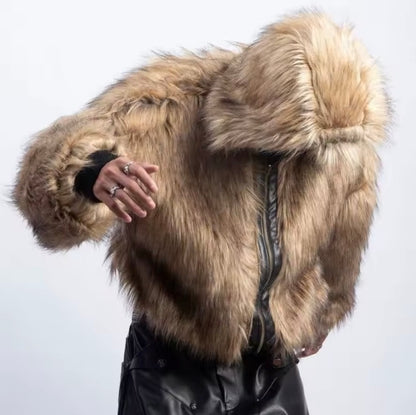 Reversable Leather Fur Jacket