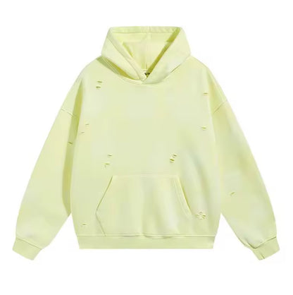 Yellow Distressed Hoodie
