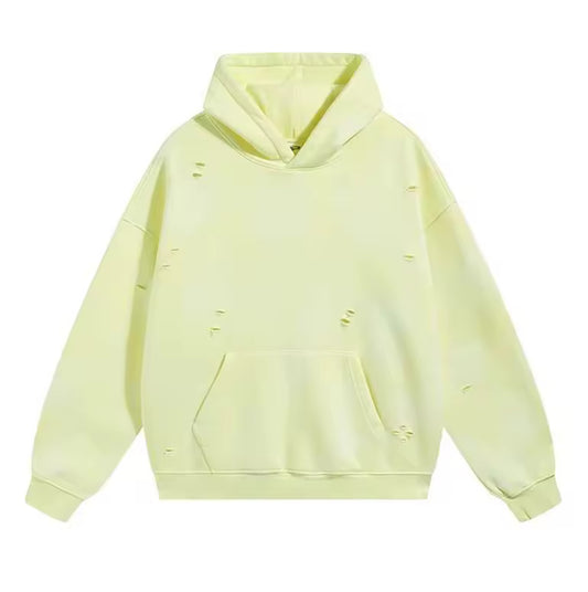 Yellow Distressed Hoodie