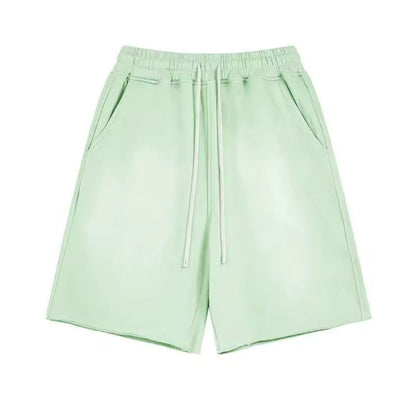 Light Green Washed Shorts
