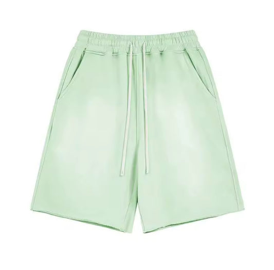 Light Green Washed Shorts