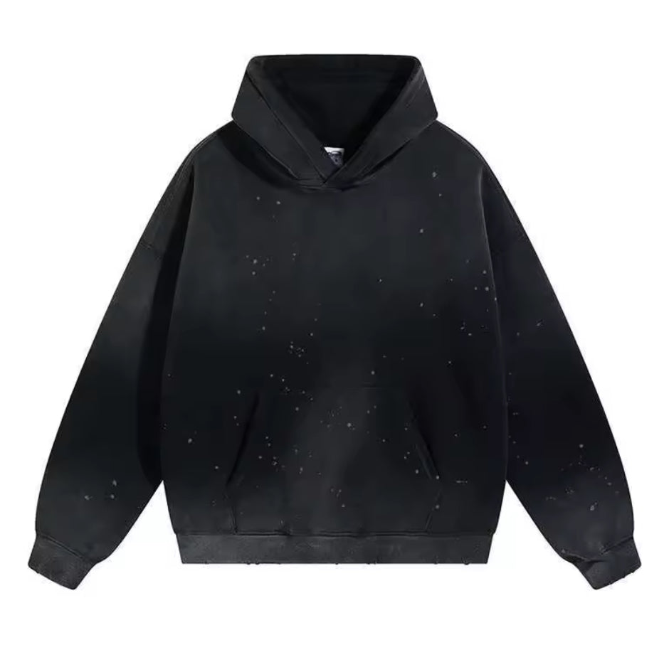 Black Paint Splatterd Hoodie
