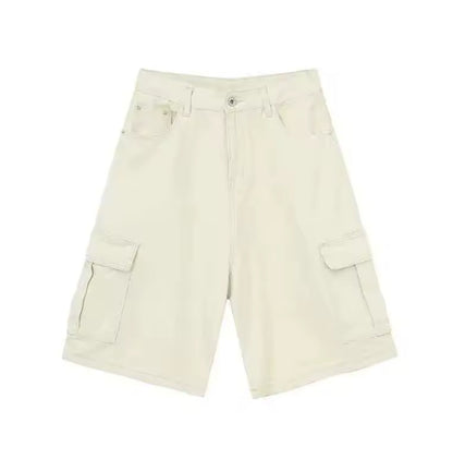 Tan Denim Shorts
