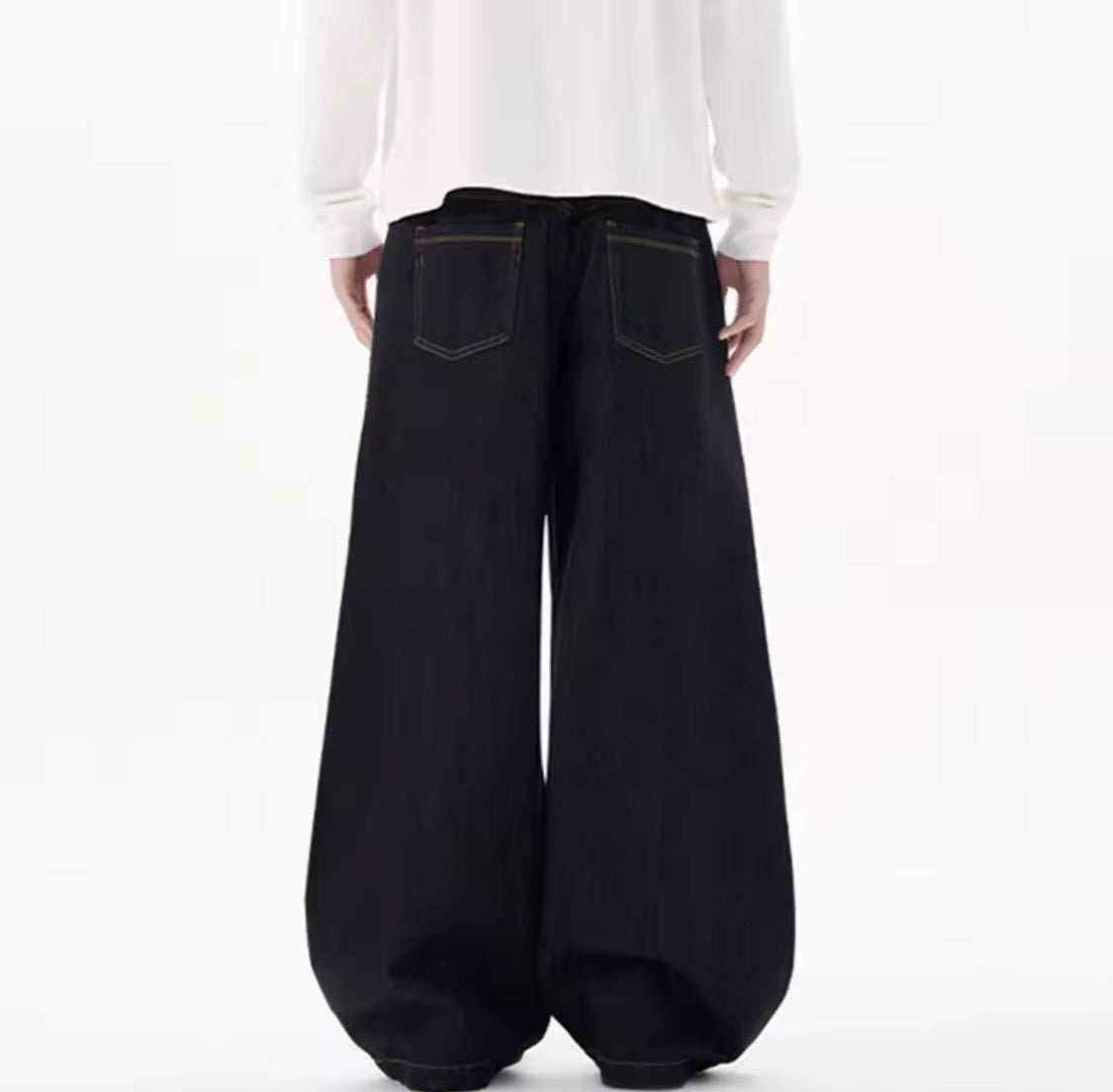 Black Denim Handkerchief Jeans