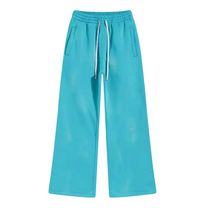 Washed Peacock Blue Baggy Sweats