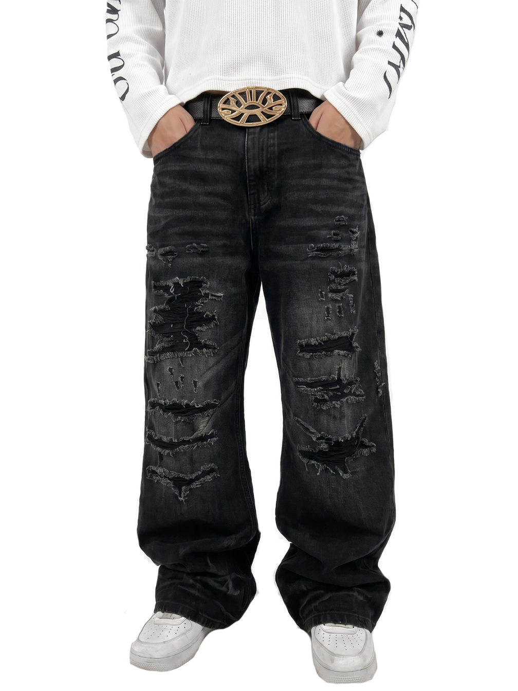 Black Ink Washed Jeans