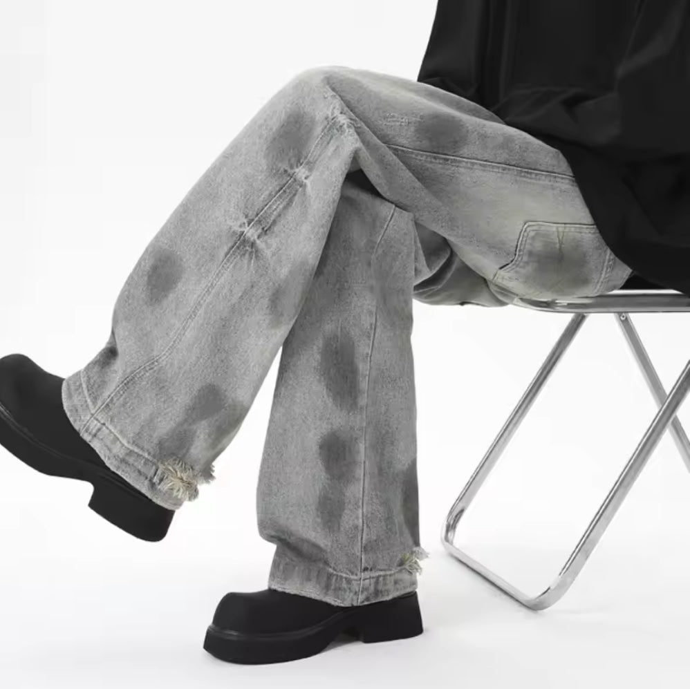 Grey Spotted Jeans