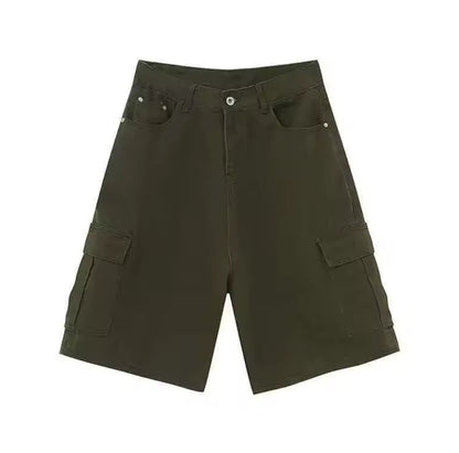 Green Denim Shorts