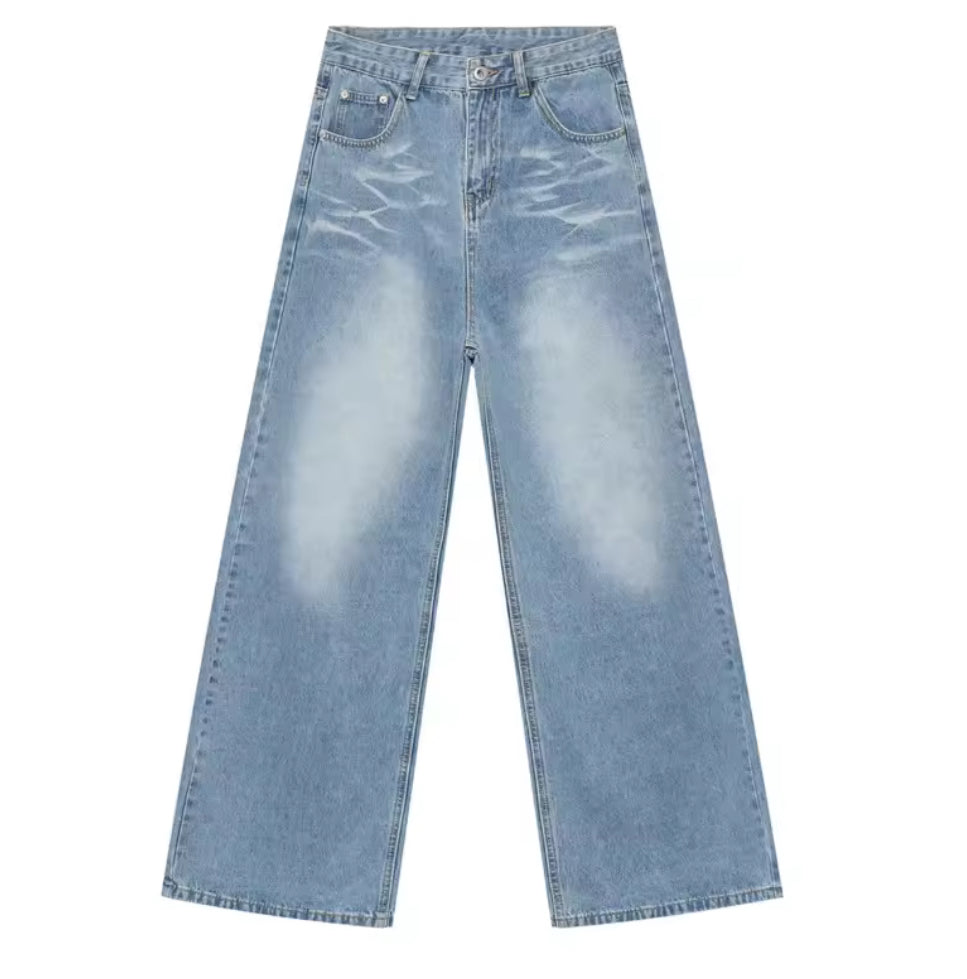 Light Blue Distressed Jeans – Mess Threads