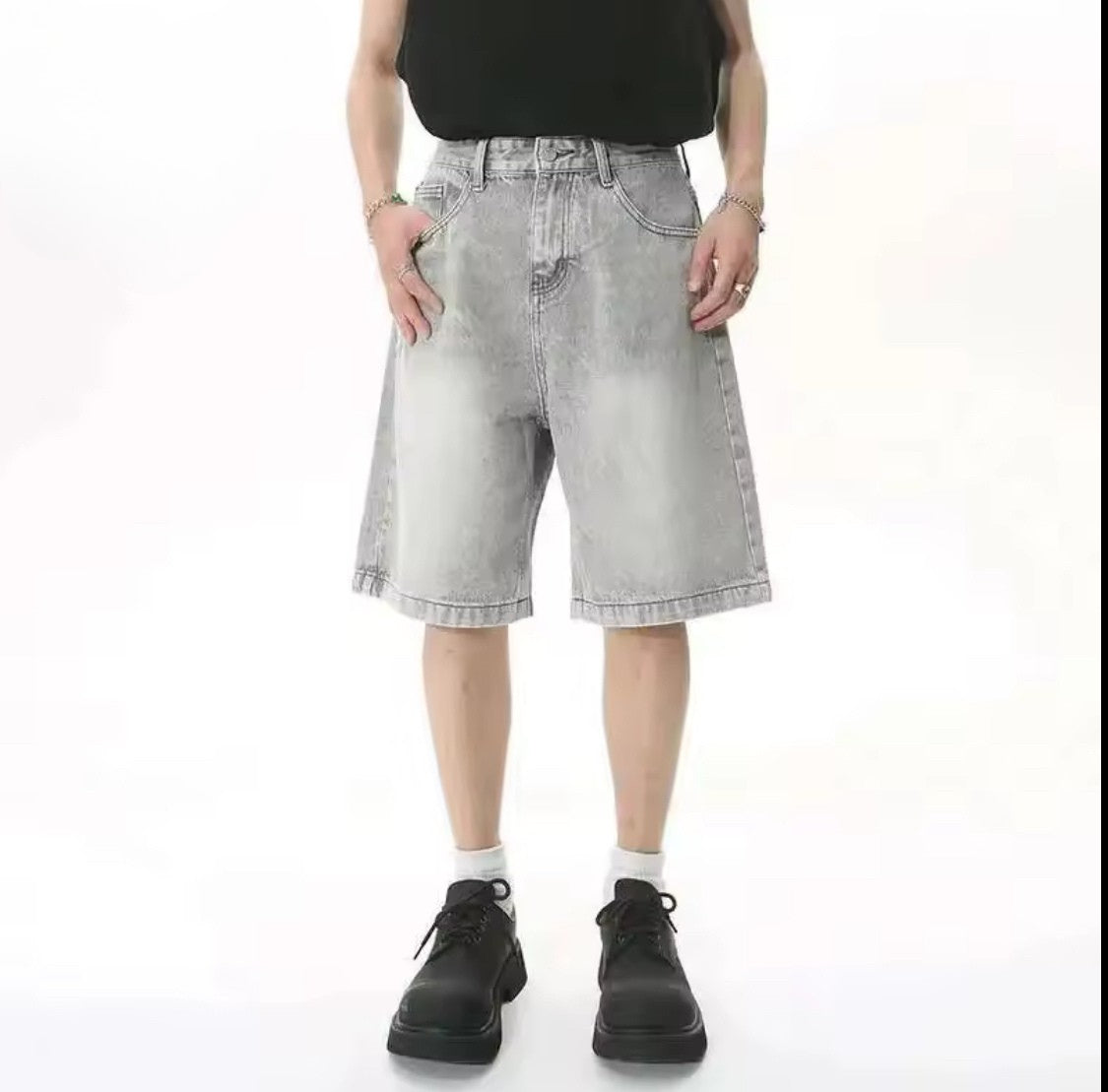 Grey Baggy Jorts