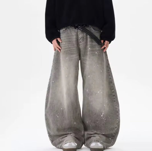 Grey Splattered Jeans