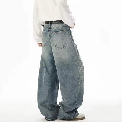 Nostalgic Ripped Denim Jeans