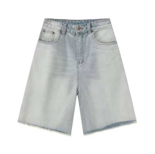 Blue Heavy Washed Jorts