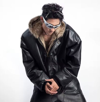 Reversable Leather Fur Jacket