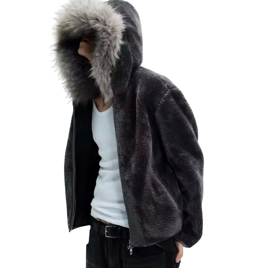 Gray Fur Jacket