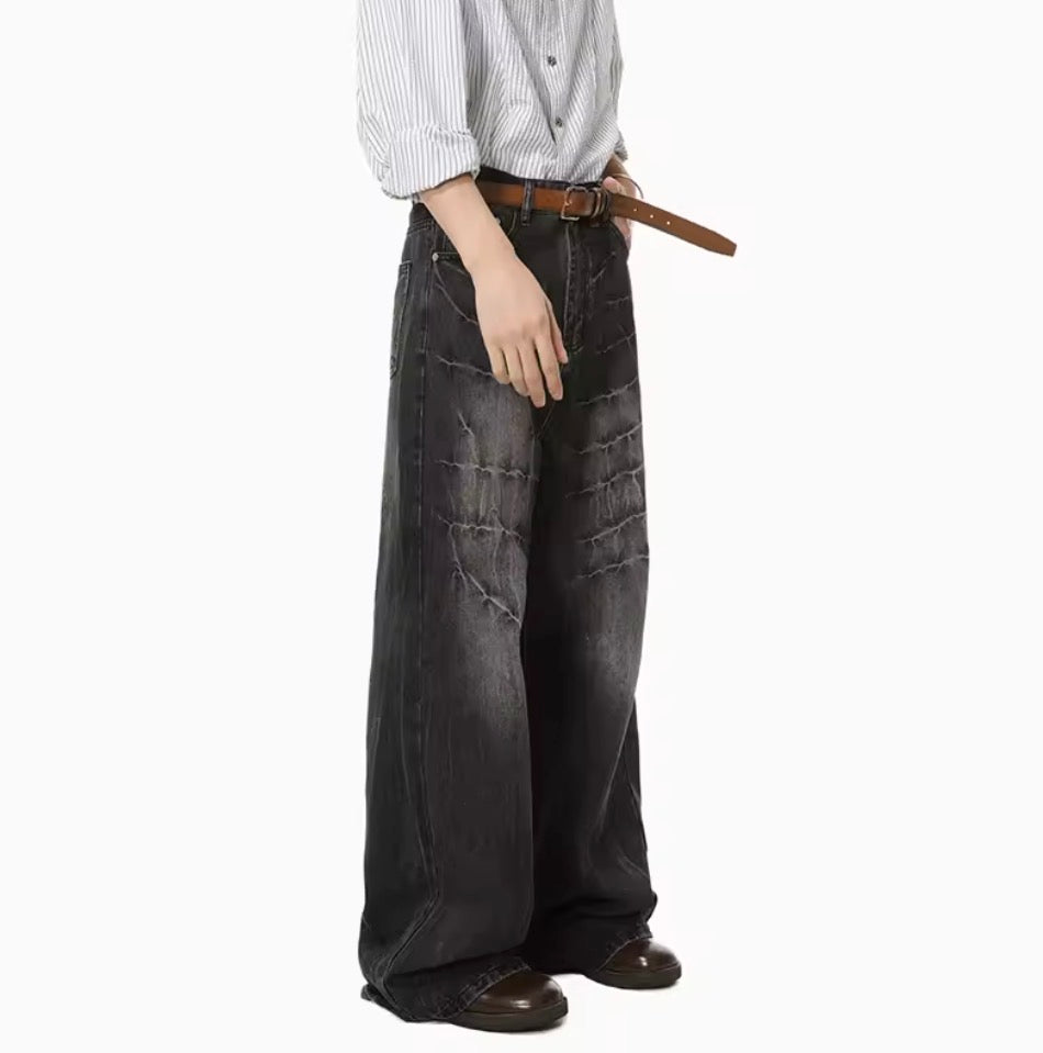 Black Barbed Wash Jeans