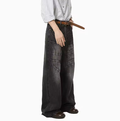 Black Barbed Wash Jeans