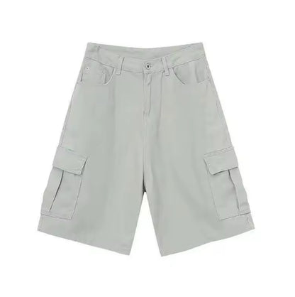 Gray Denim Shorts