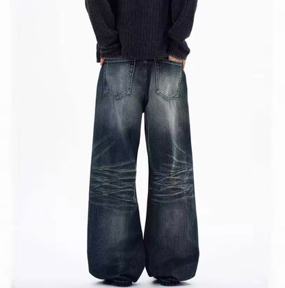 Blue Whisker Denim Jeans