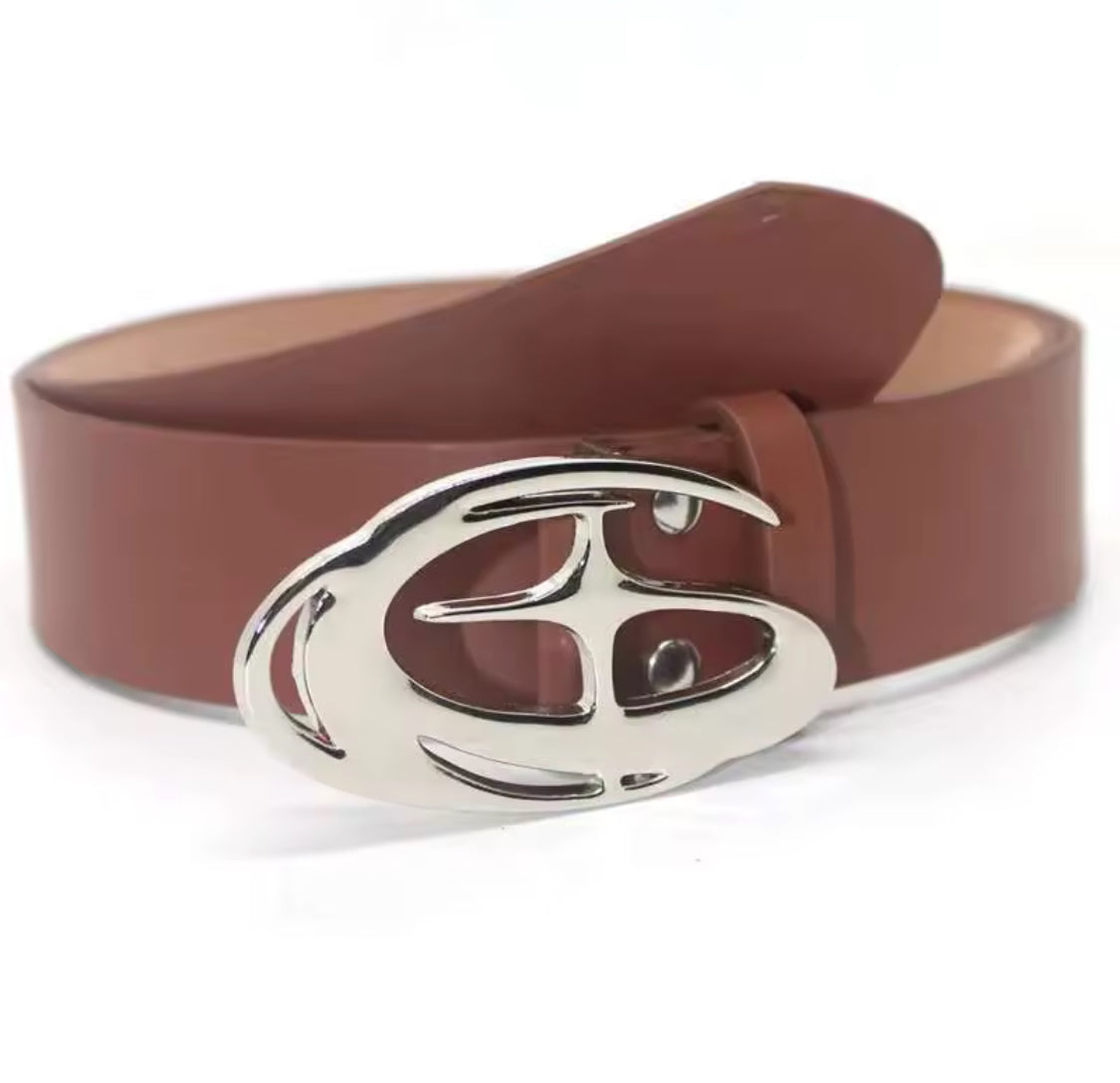 Brown Oval Star Belt