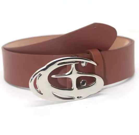 Brown Oval Star Belt