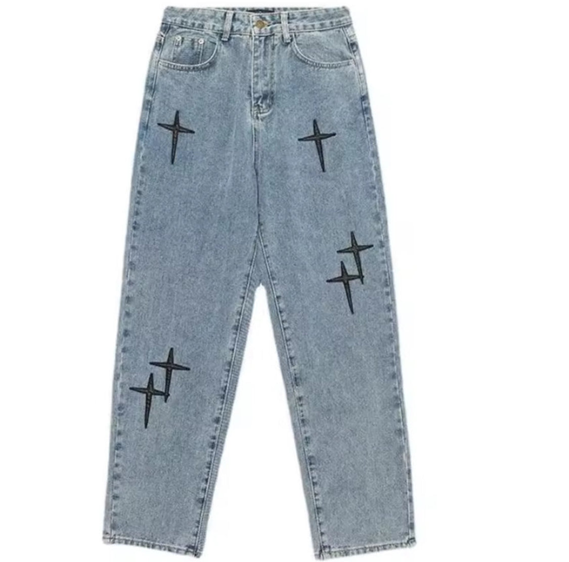 Light Blue Baggy Star Jeans