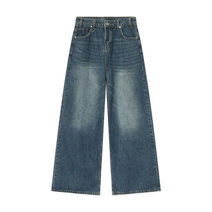 Faded Navy Blue Loose Jeans