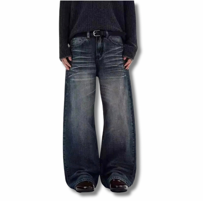 Blue Whisker Denim Jeans