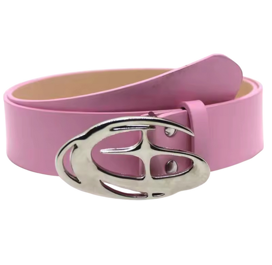 Pink Oval Star Belt