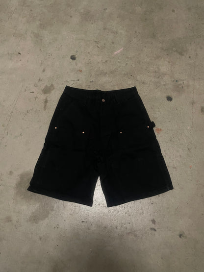 Black Double Knee Jorts