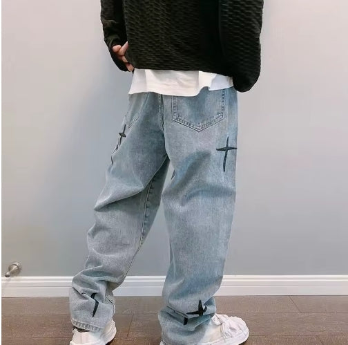 Light Blue Baggy Star Jeans