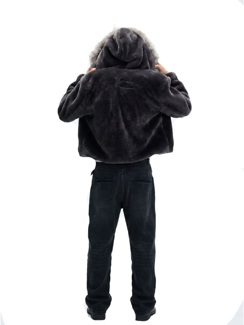 Gray Fur Jacket