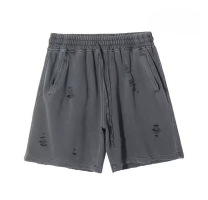 Dark Gray Ripped Shorts